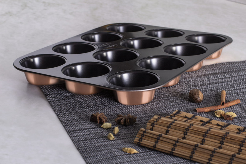 Forma do pieczenia muffinów x12 BERLINGER HAUS Metallic Rosegold