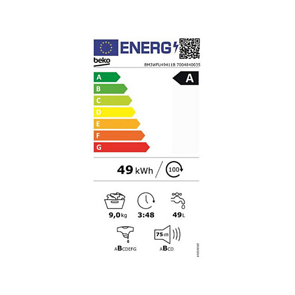 Lave-linge frontal BEKO BM3WFU49411B