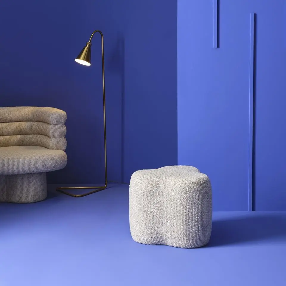 Signature - TREFLE Poef - Wit - 50x53x45 cm