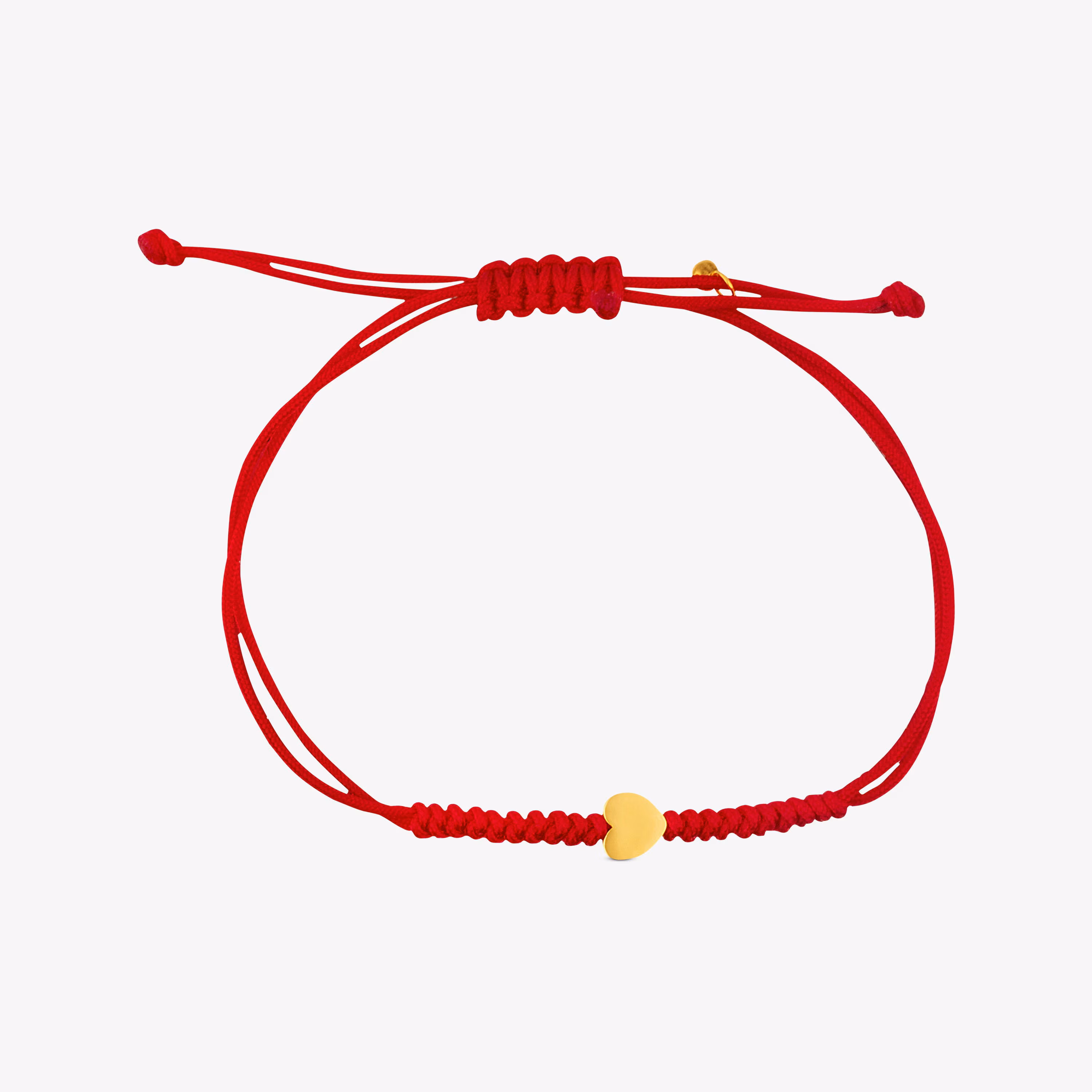 Pulsera corazón de cordón en color rojo y oro Sweet Dolls XXS