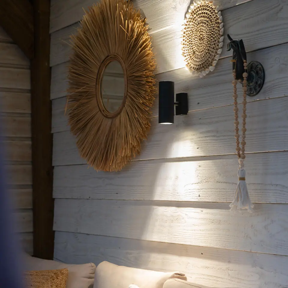 Qazqa up? en downlight lamp duo grijs gu10