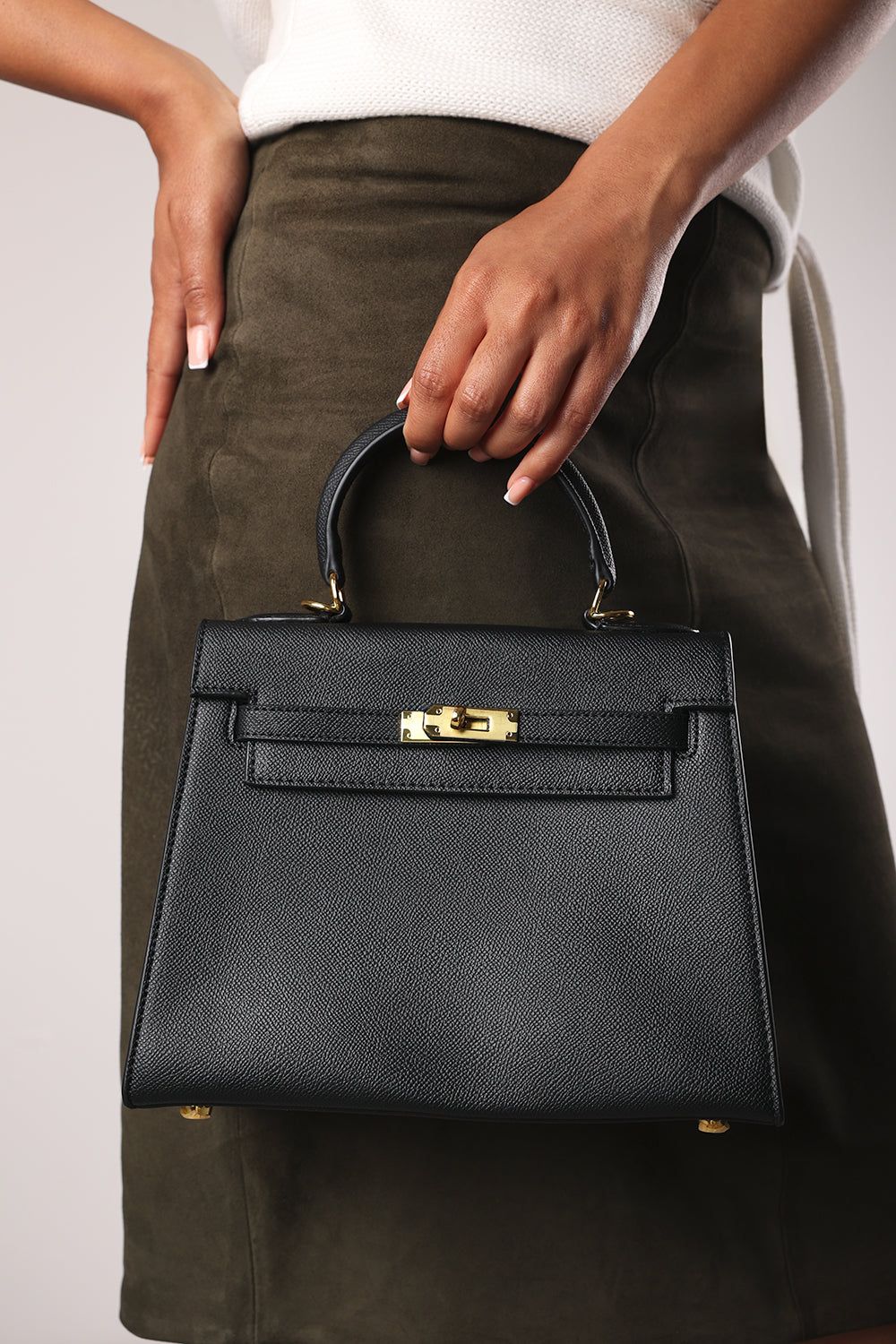 Where's That From Lluvia' Top Handle Satchel Mini Tote Bag with Turn-Lock Closure