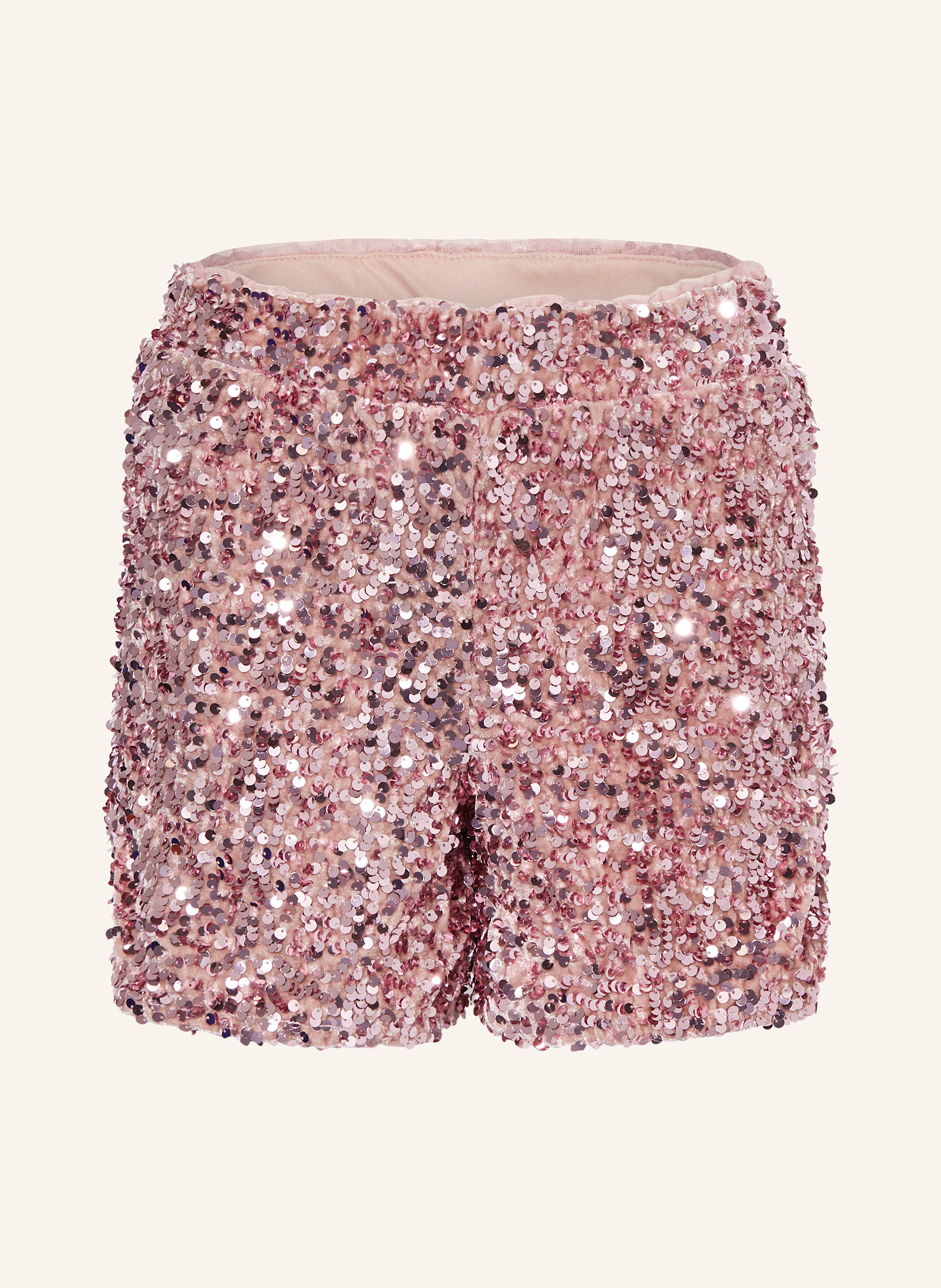 ONLY Samtshorts mit Pailletten