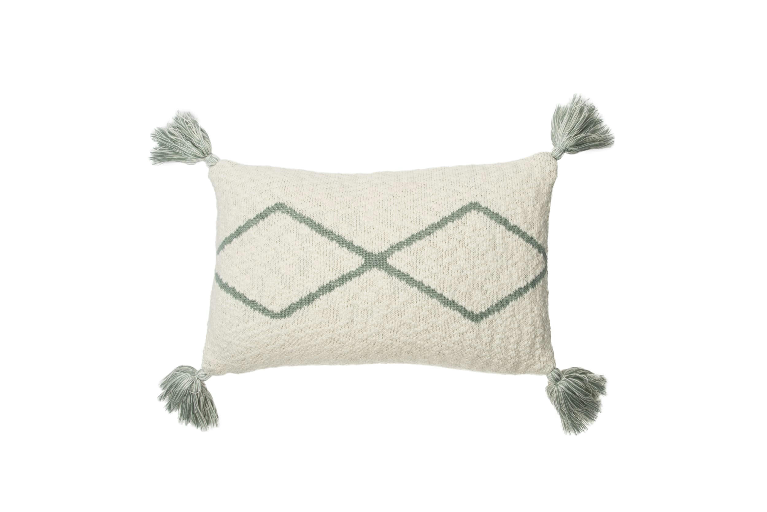 OASIS - Coussin en coton bleu 25x40