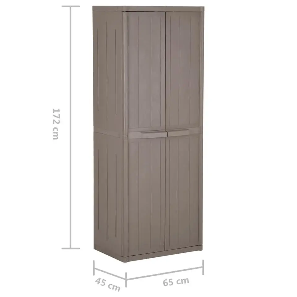 vidaXL - Tuinkast - Bruin - Polypropyleen