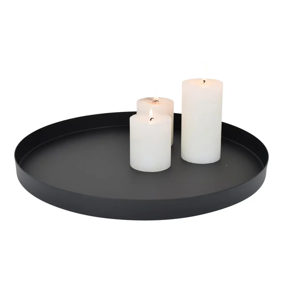 LOFT42 Serva Metalen Dienblad �?Zwart �?&Oslash;40 cm