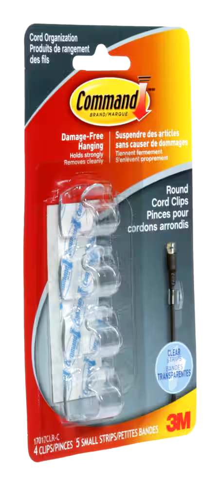 Command Cord Clips, For Electronic Cord, Damage Free