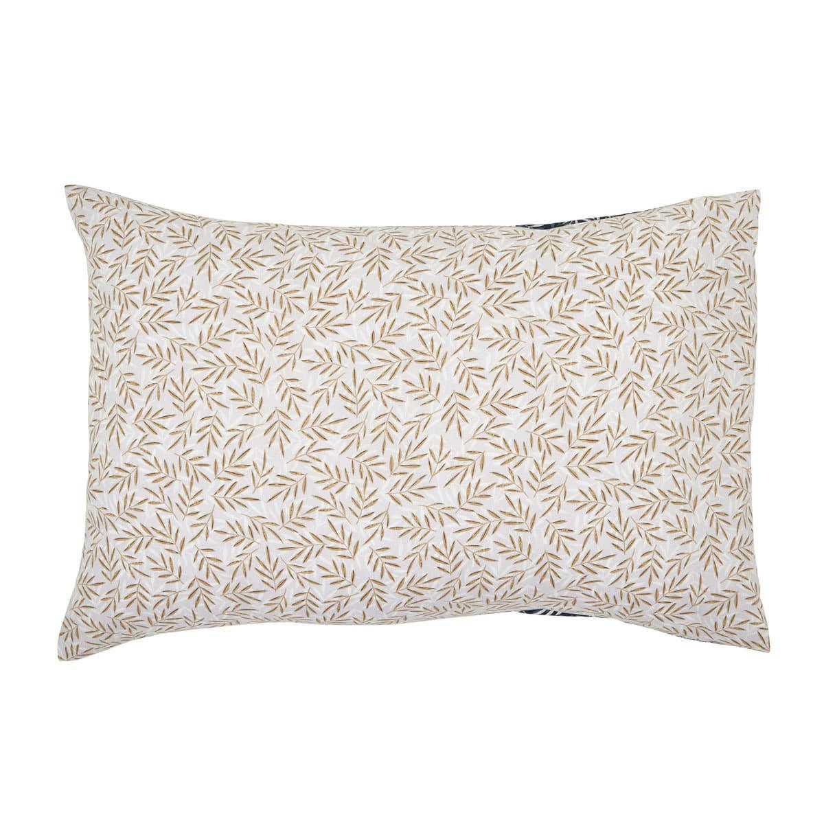 MARGOT - Taie d'oreiller en lyocell bleu et beige 50x70