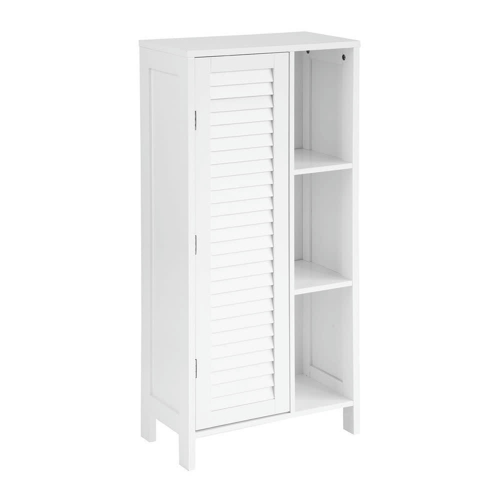- Meuble bas effet bois blanc