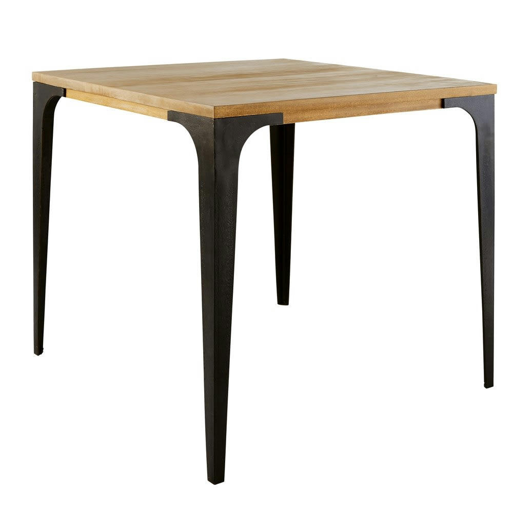 Metropolis Business - Table à manger professionnelle en manguier clair L75