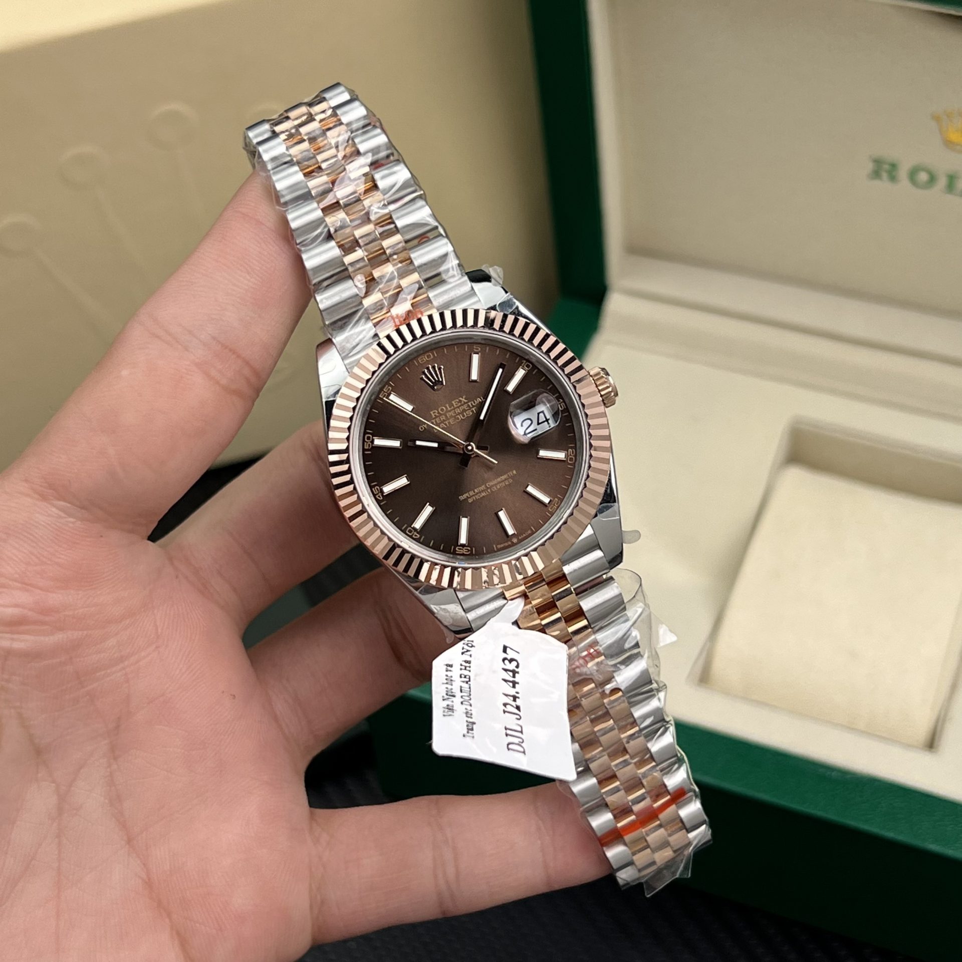 Rolex Datejust 126331 SS/RG Plated Chocolate Dial 41mm Jub Super Clone