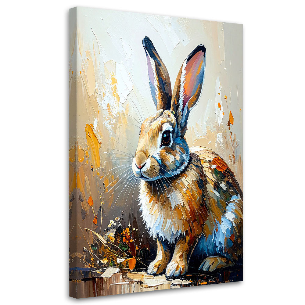 Feeby Obraz nowoczesny do salonu kuchni, Królik zwierzę 40x60