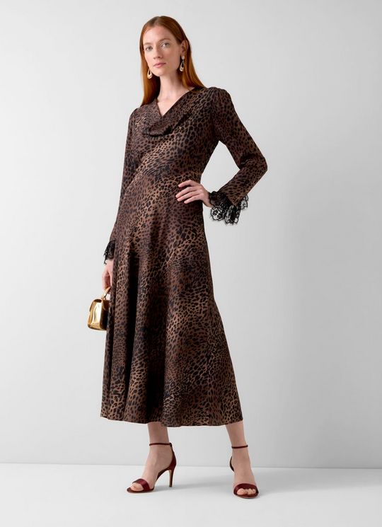 Geena Leopard Viscose Dress