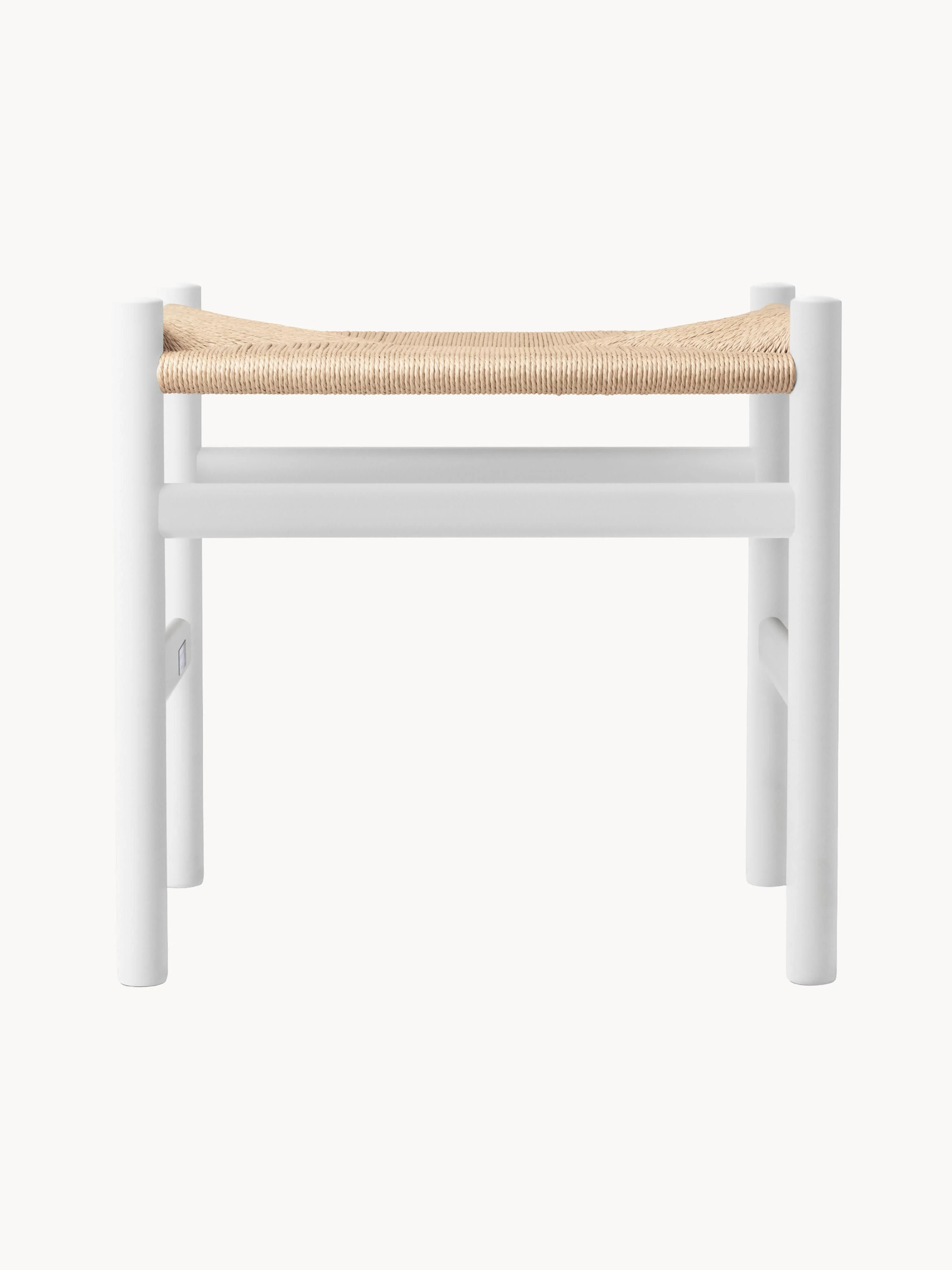 Hocker CH53 mit handgeflochtener Sitzfläche