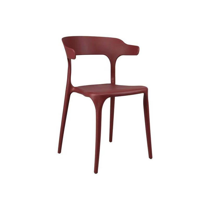 - Chaise ergonomique en polypropylène gabriel (lot de 4) rouge