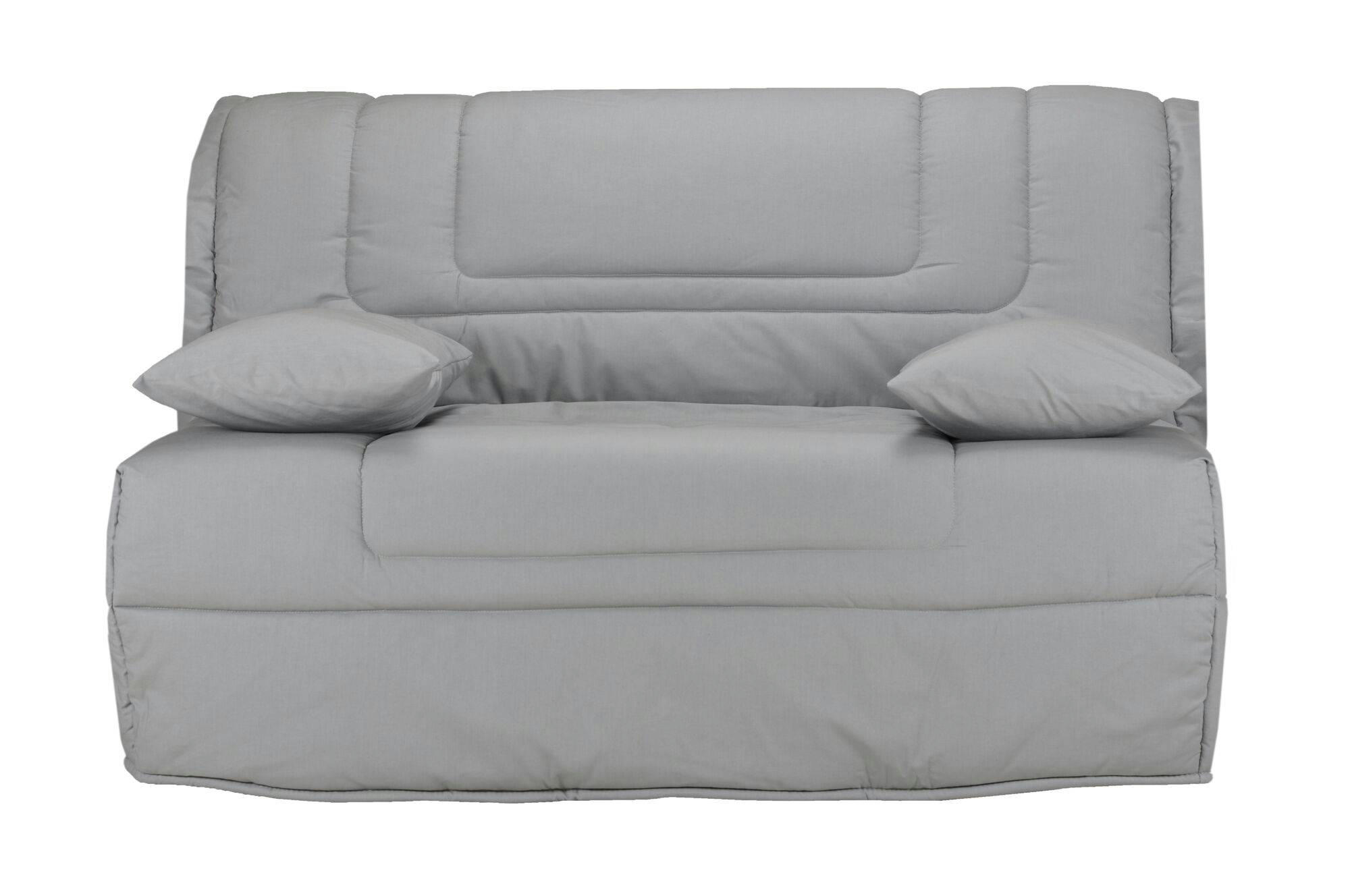 GABRIEL - Banquette BZ avec matelas Bultex gris 140 x 190 cm