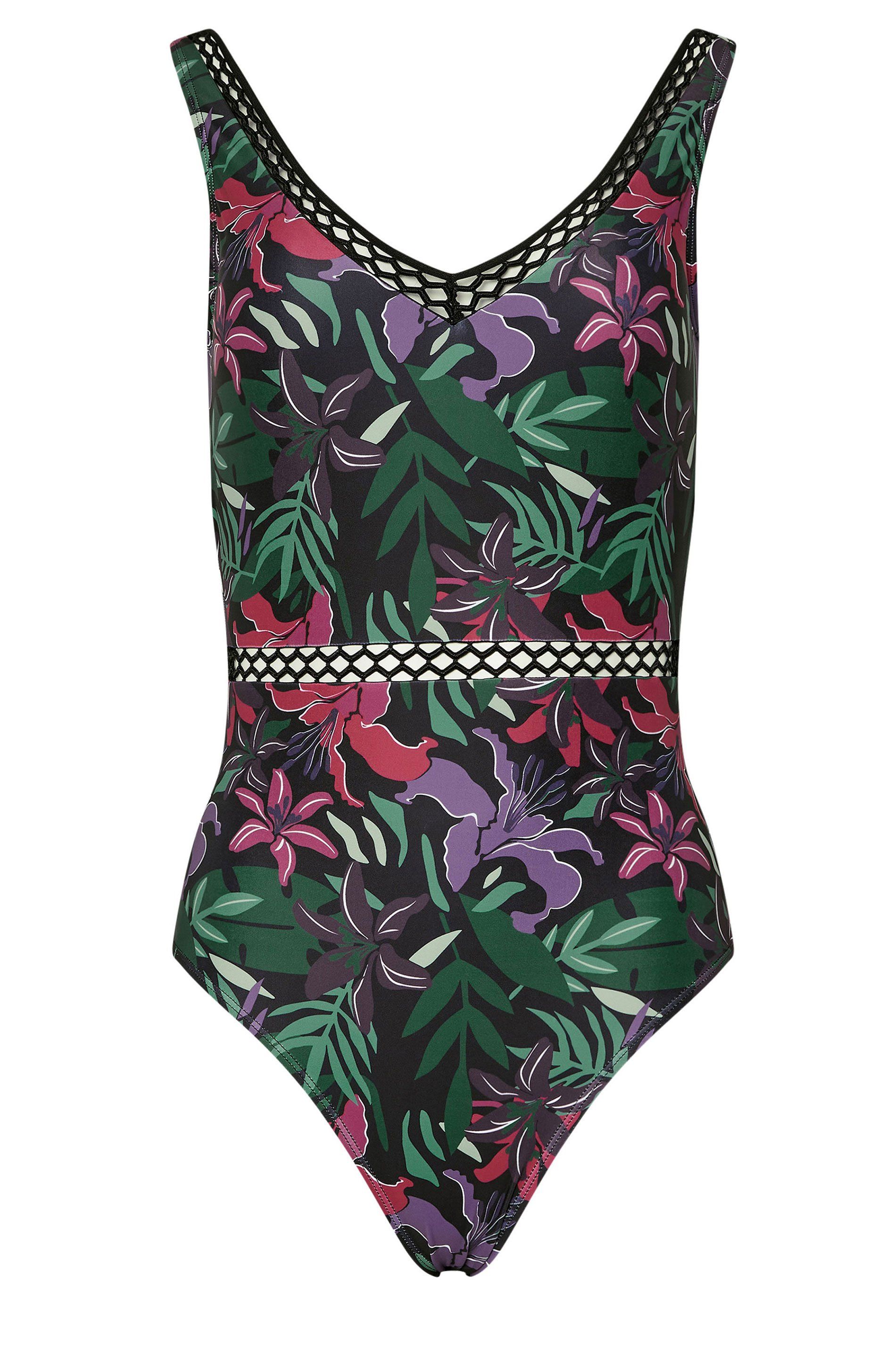 Long Tall Sally Tall Tropical Palm Swimsuit
