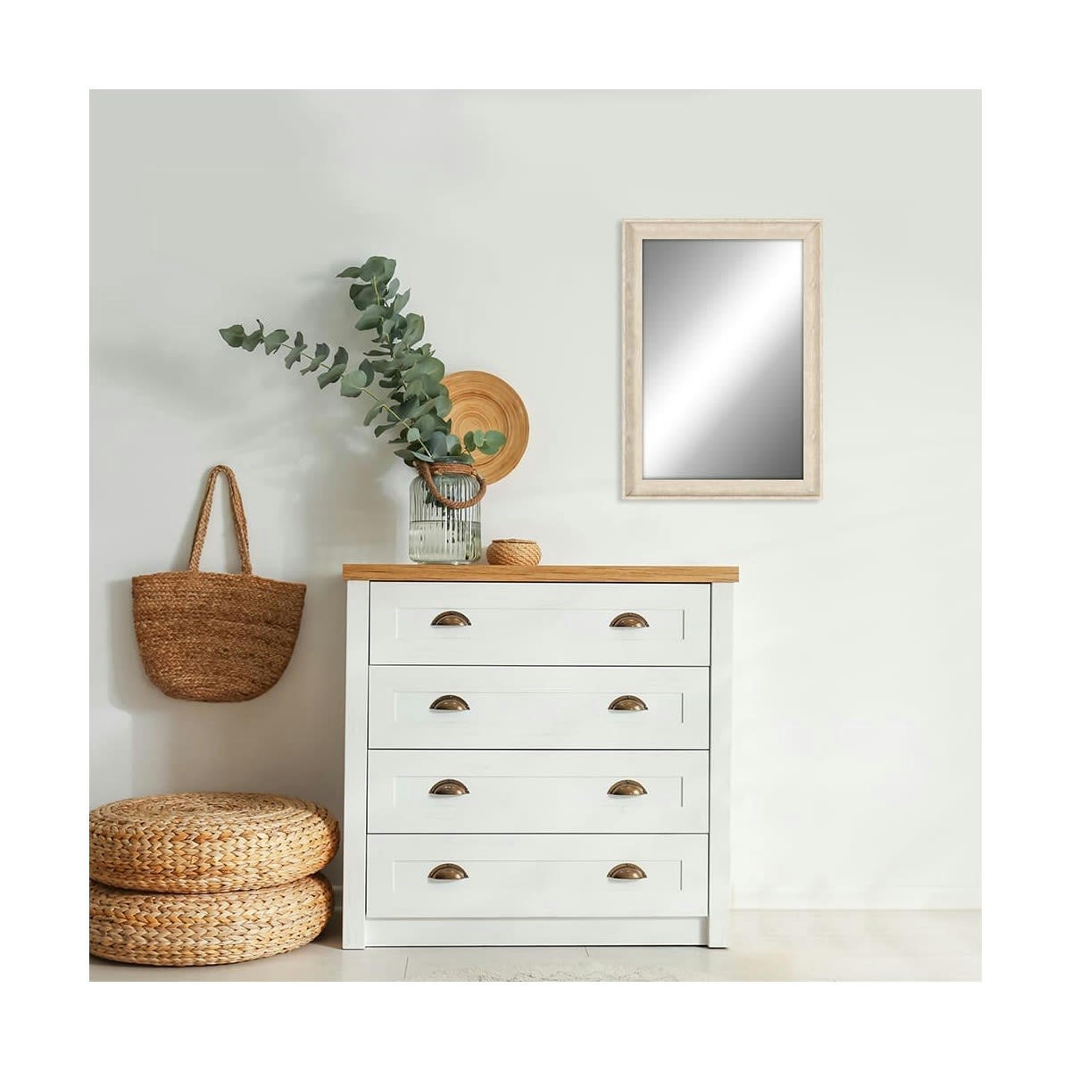 VALLOIRE - Miroir beige 48x58 cm