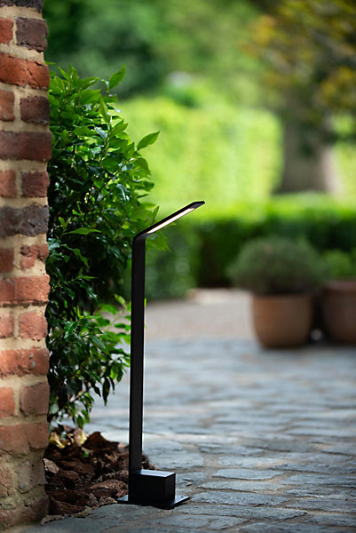 Borne extérieur LAWFORD en aluminium avec LED intégré - Noir - Lucide