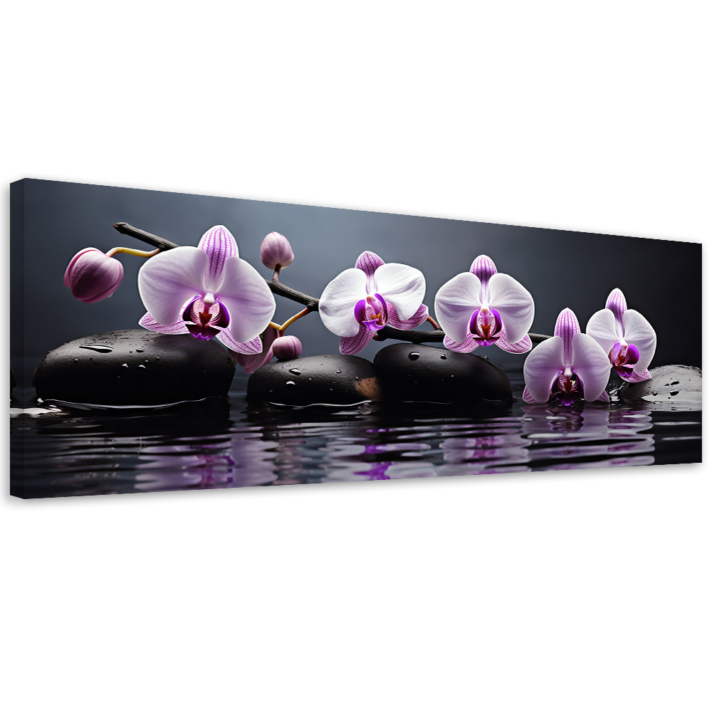 Feeby Obraz na płótnie, Spa Zen Orchidea 90x30
