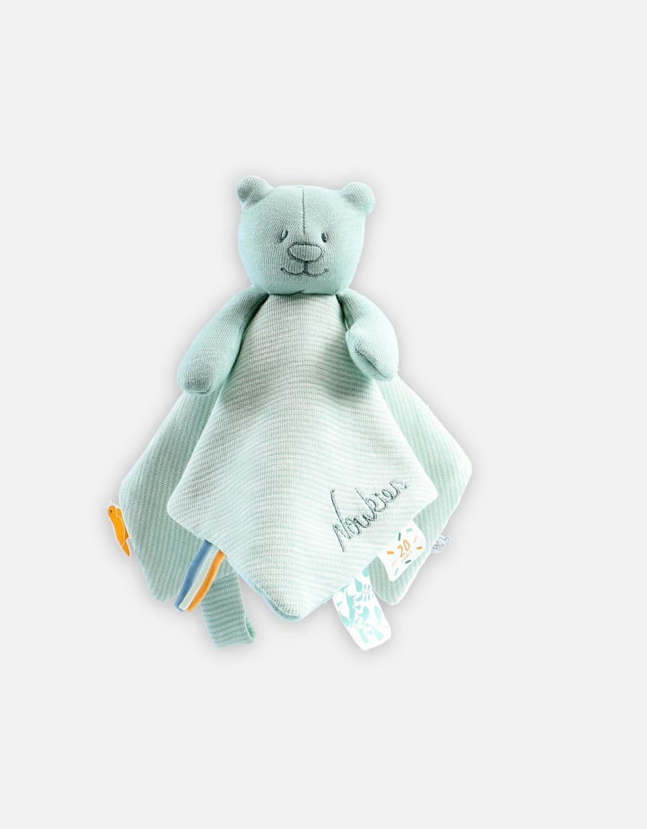 - Doudou Nouky en coton bio, menthe