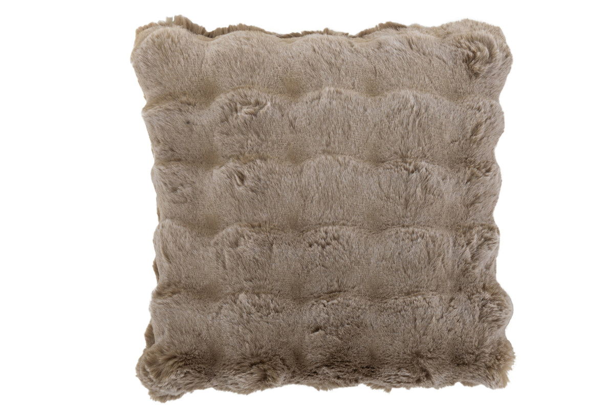 J-Line kussen Wave - polyester - taupe