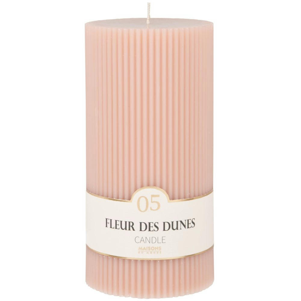 COLORAMA - Bougie striée parfumée rose H18, 1000g