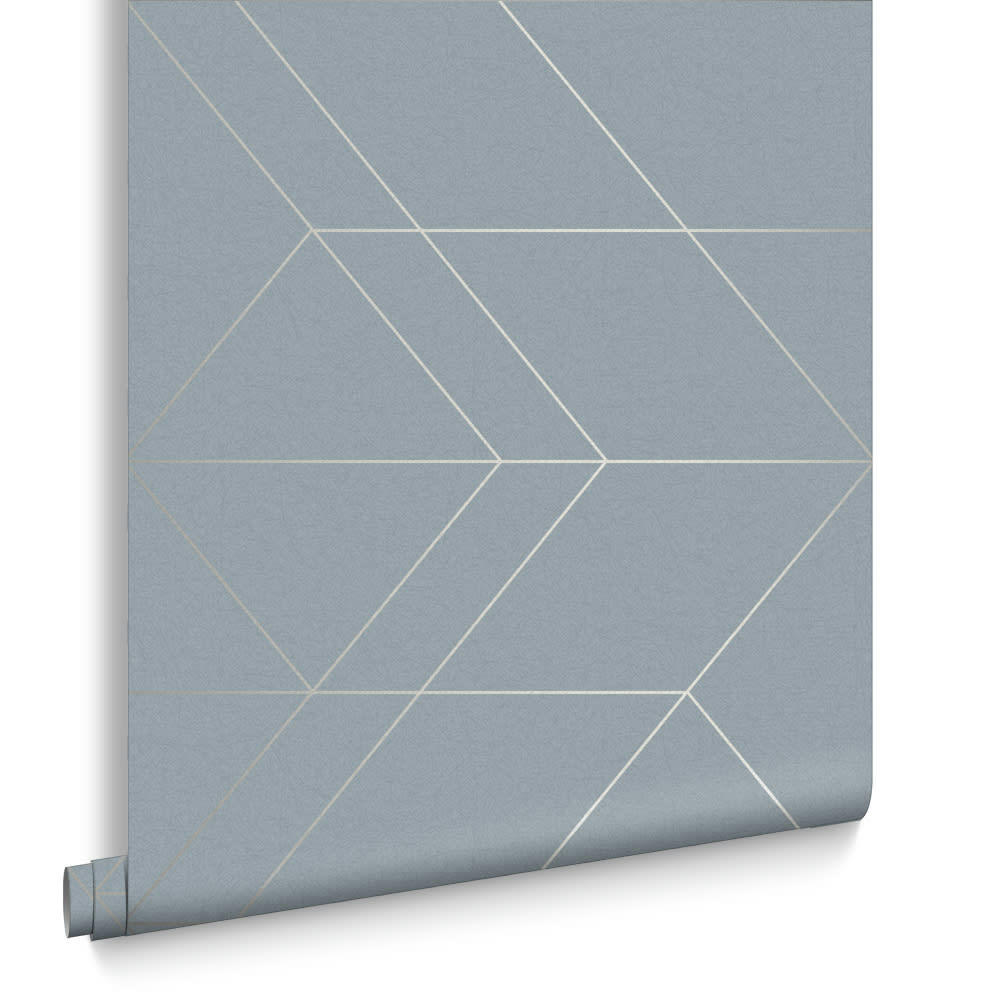 - papier peint balance gris bleuté argent 1005x52cm