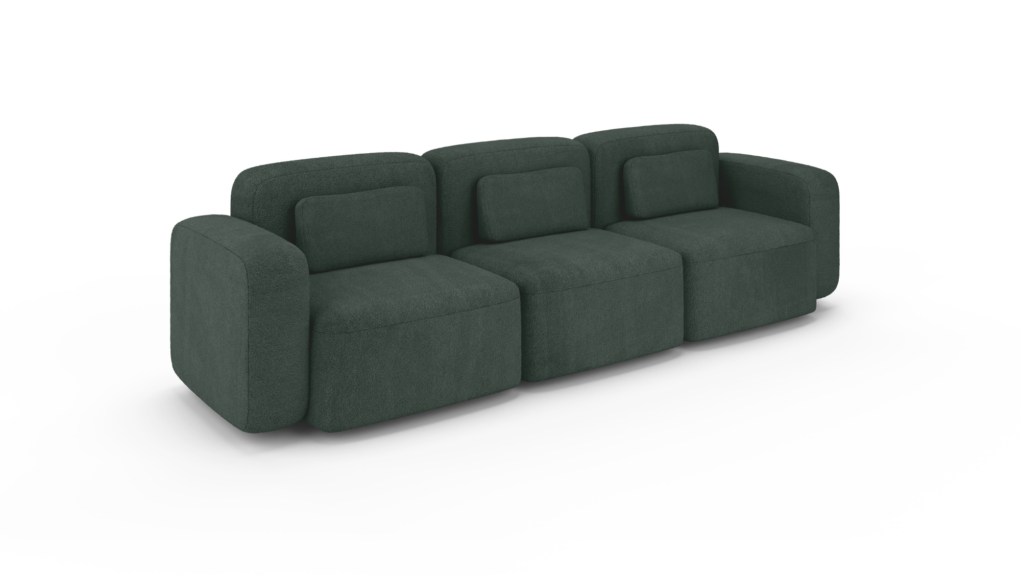 Wygodna sofa 3 osobowa ORCHID zielona sofa modułowa do salonu