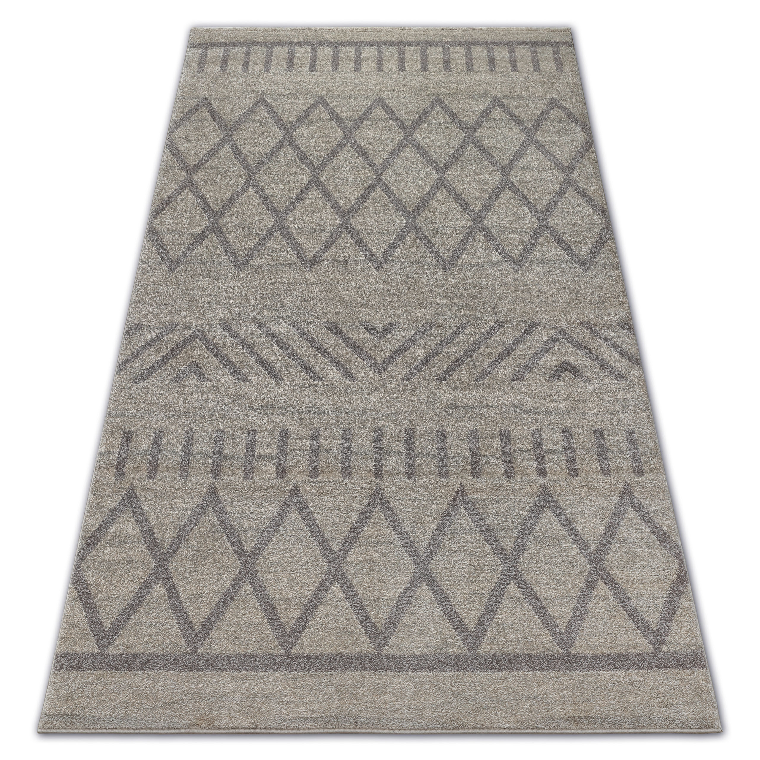 Dywan SOFT 8034 ETNO BOHO krem / jasny brąz 120x170 cm