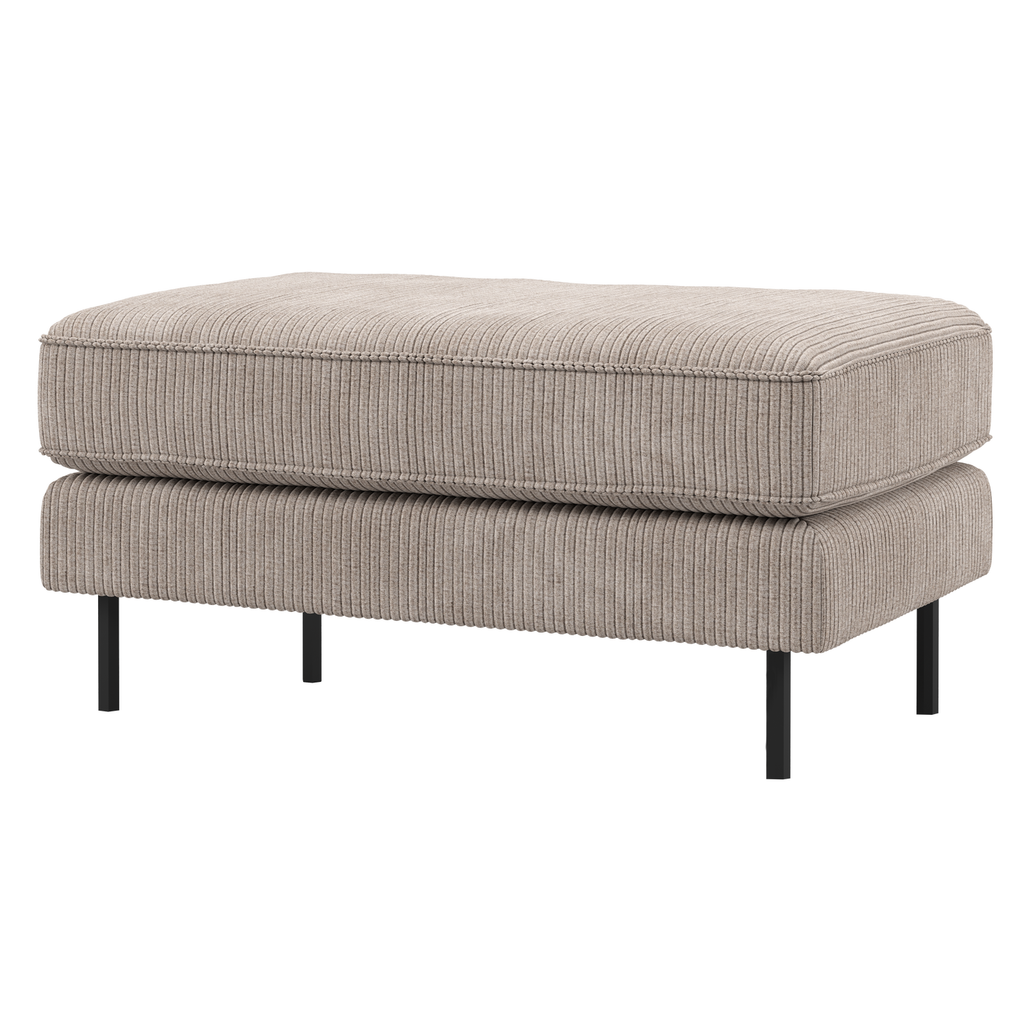 WOOOD hocker op poten Rodeo - Ribstof - Donkerzand - 45x84x54
