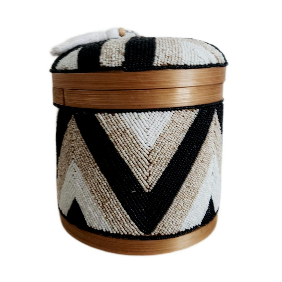 INDY - Boîte en bambou, multicolore D22 x H20 cm