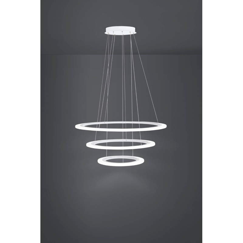 Suspension LED Penaforte blanche Ø 79 cm dimmable 45 W, 33 W et 19,5 W EGLO