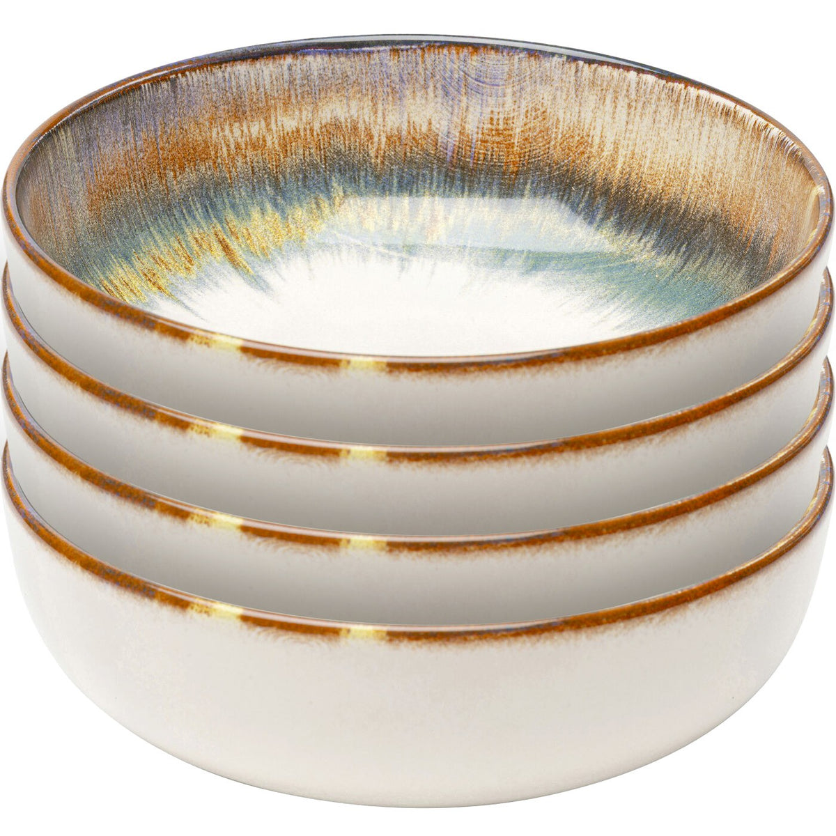 Kare Design Kommen Organic Ø18cm blauw (4/set)