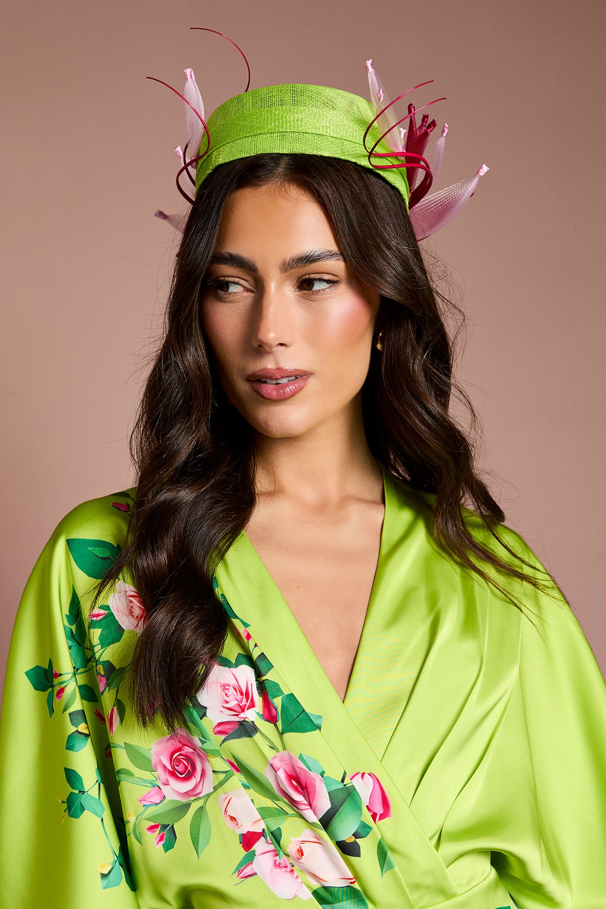 Coast Lisa Tan Petal and Quill Detail Pill Box Fascinator