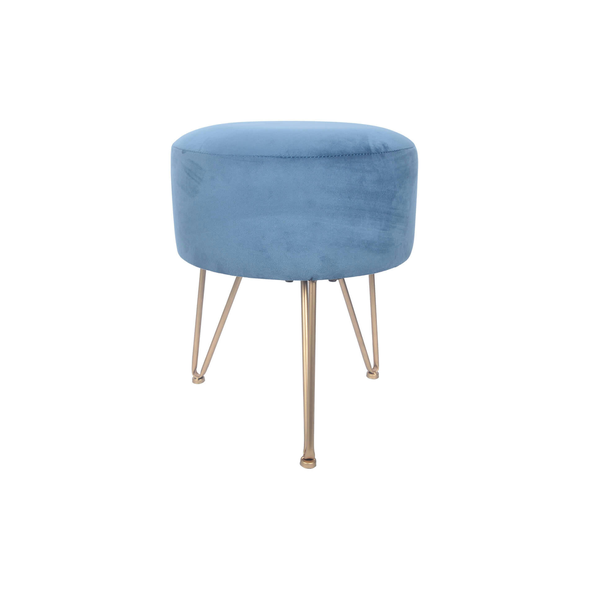 - Tabouret pouf 35x35x43 en velours bleu