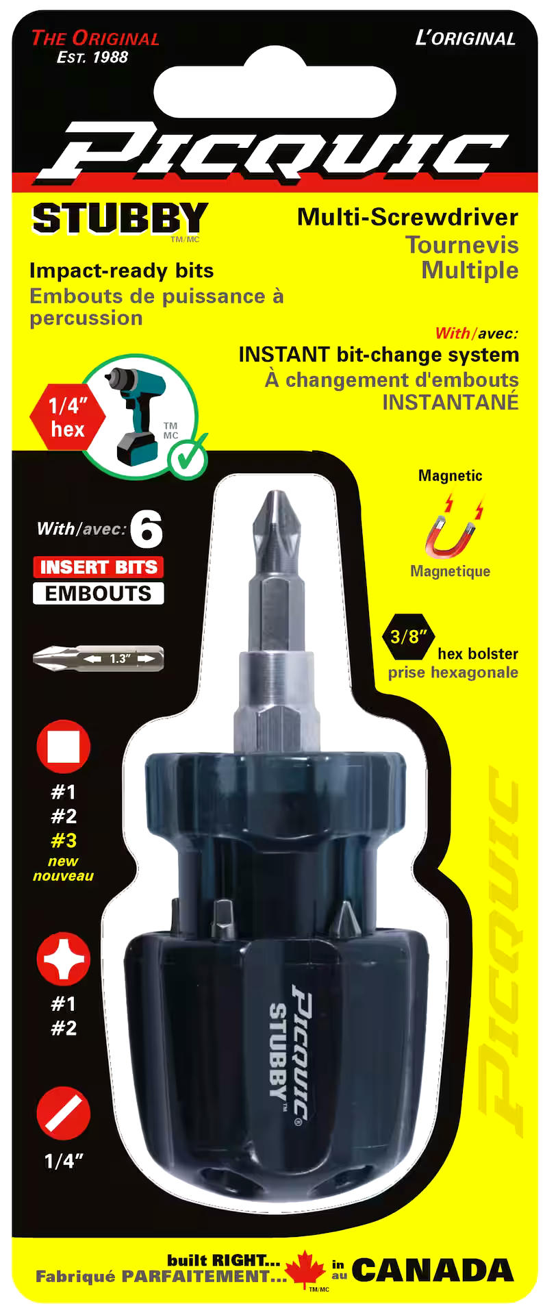 Picquic Stubby Multi-Bit Screwdriver