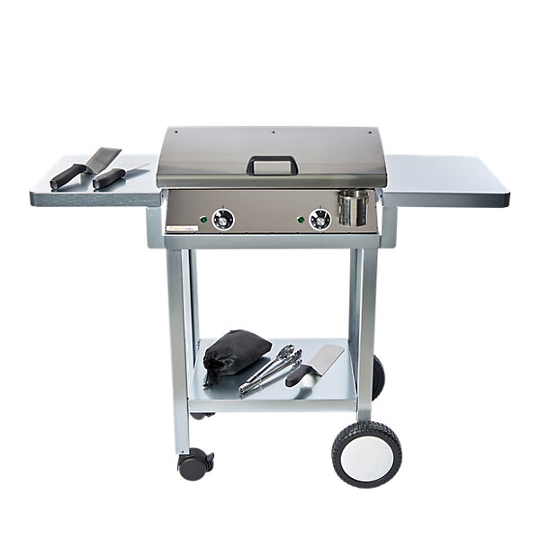 Pack plancha électrique PLANCHAELEC LUX 600 INOX - CHARIOT MONCEAU