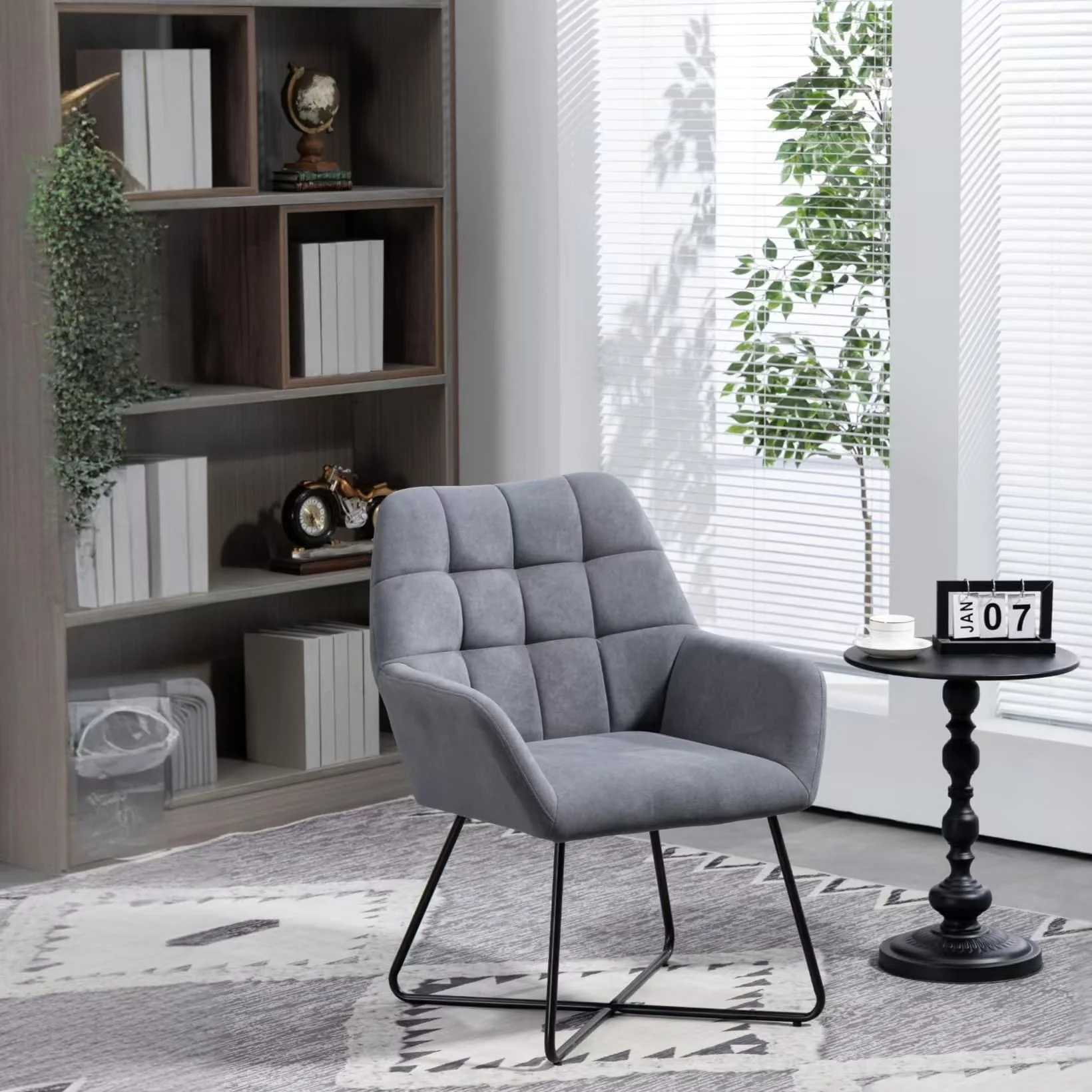 Grey Modern 24.8 Swivel Desk Chair