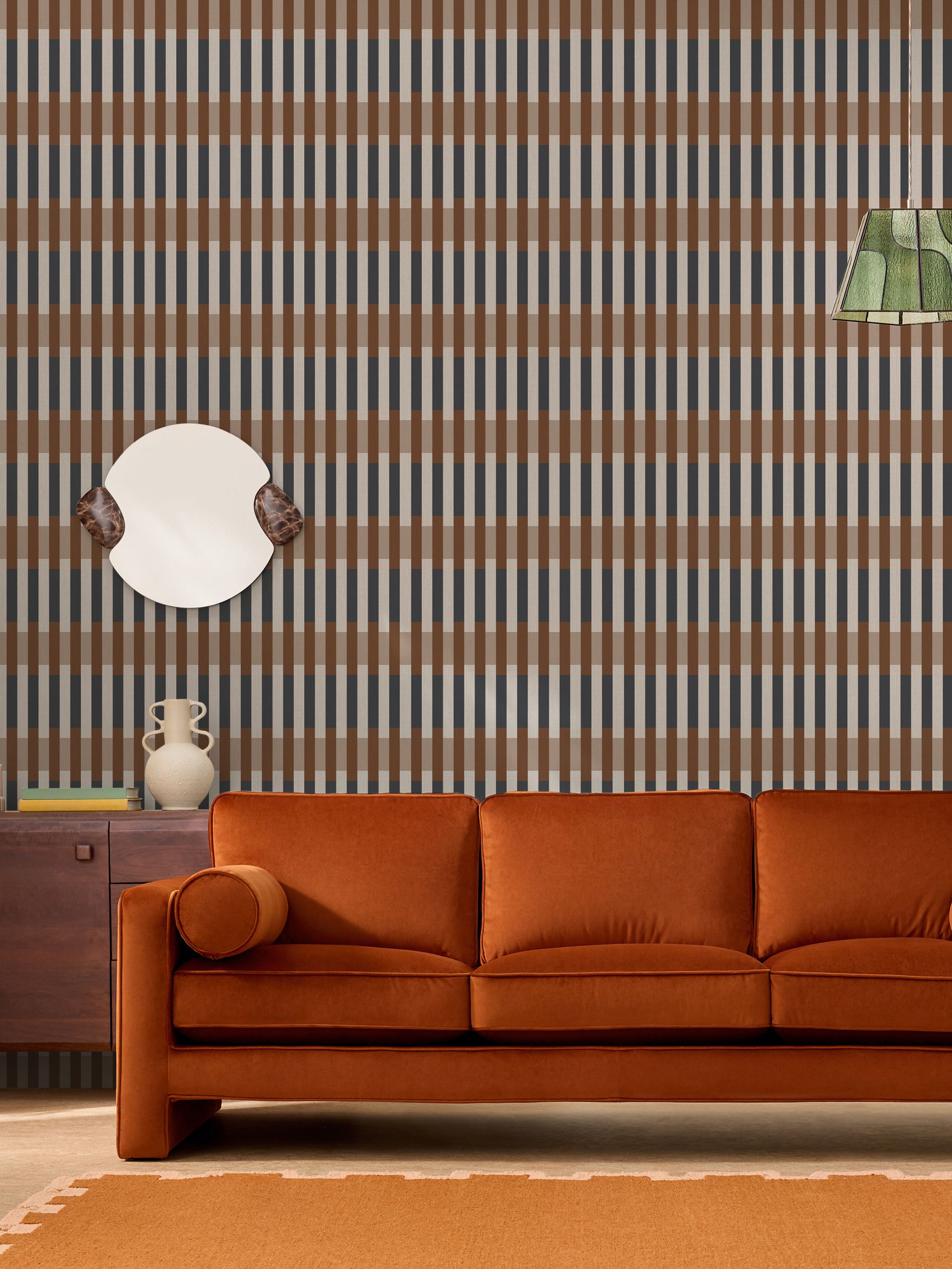 Sirio 10M Wallpaper in Caramel Blue
