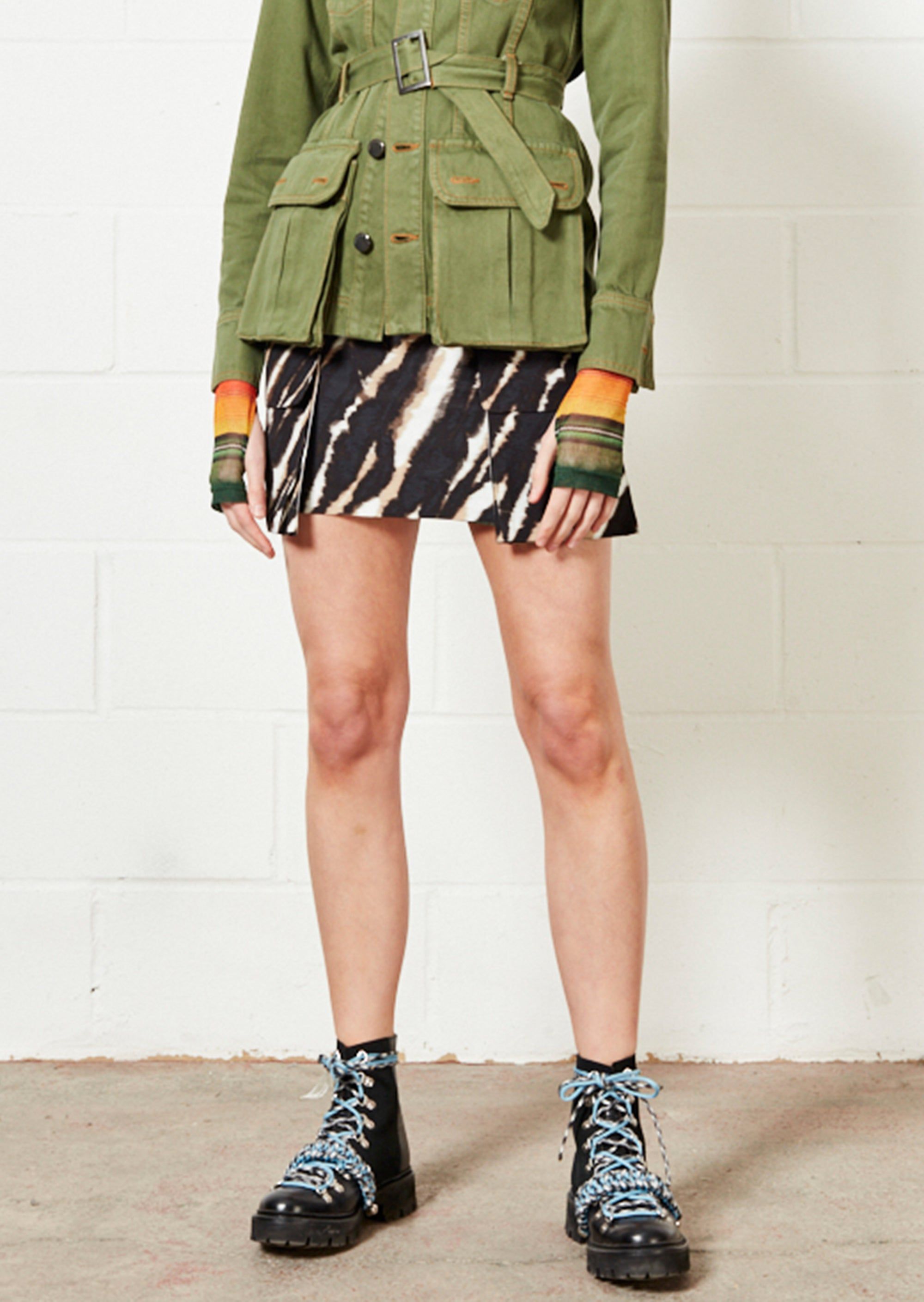 House of Holland Zebra Tie Dye Mini Skirt