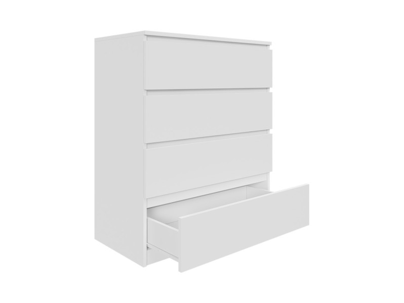 Komoda biała 80cm - 4 szuflady, nowoczesny design PL