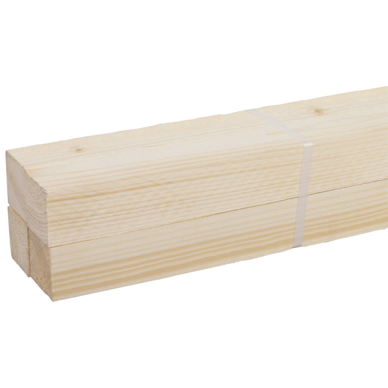 Bois brut 210 x 4,6 x 4,6 cm 4 pièces