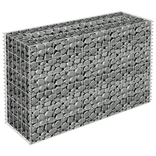 NNEVL Gabion Raised Bed Galvanised Steel 90x30x60 cm