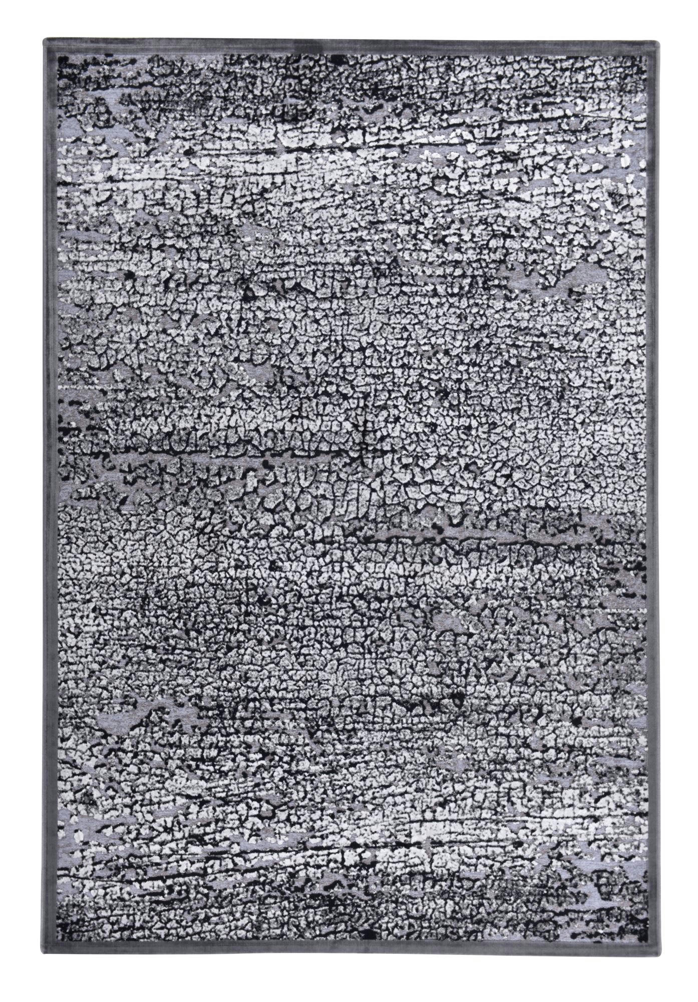 ORELIA - Tapis tissé plat très doux - argent 160x235 cm