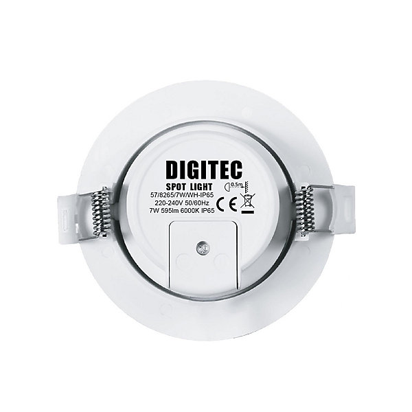 Lot de 2 - Spots à encastrer salle de bains led intégrée Etanche IP65 6000k Blanc Froid