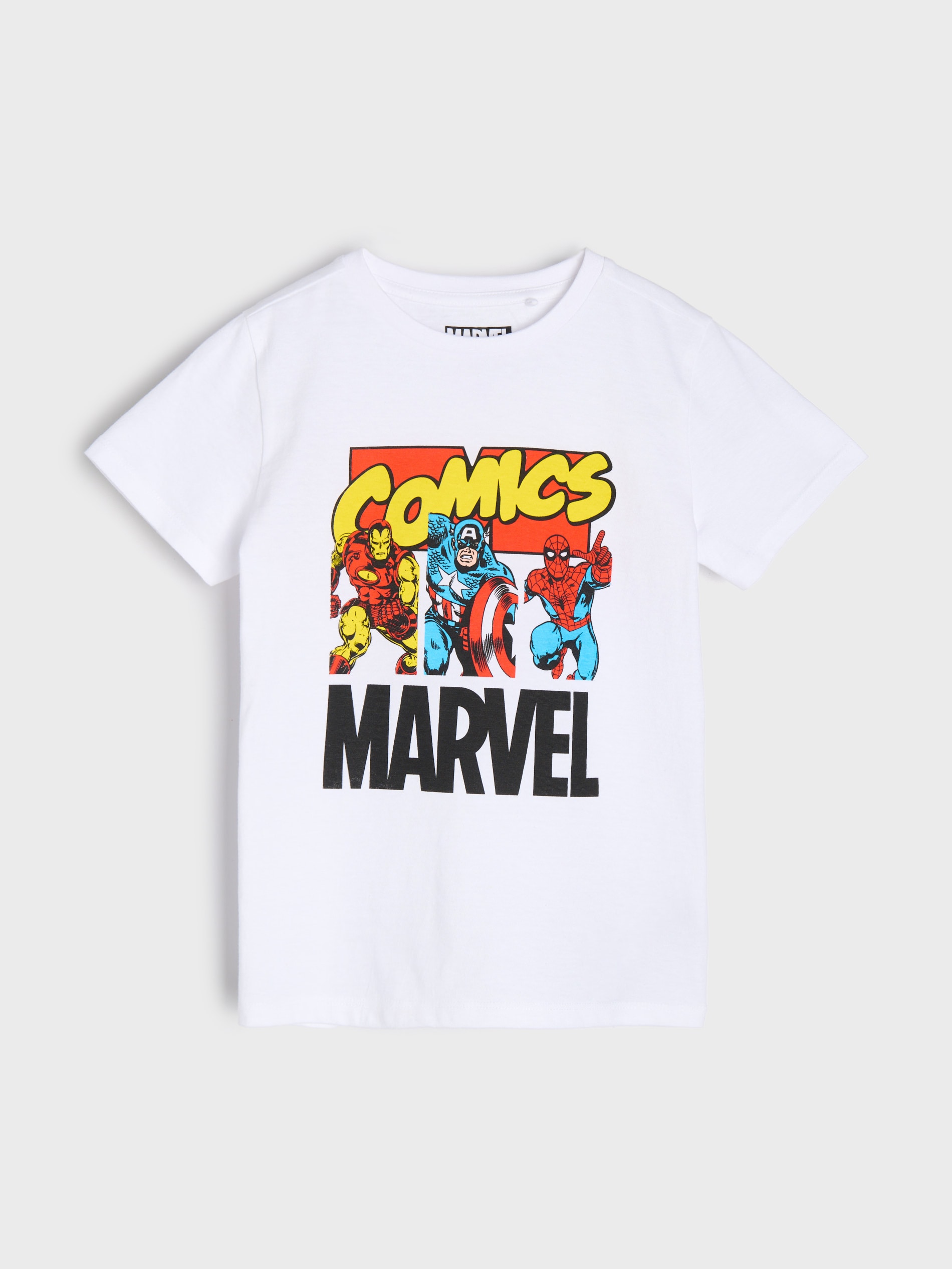 Bawełniana koszulka z nadrukiem Marvel