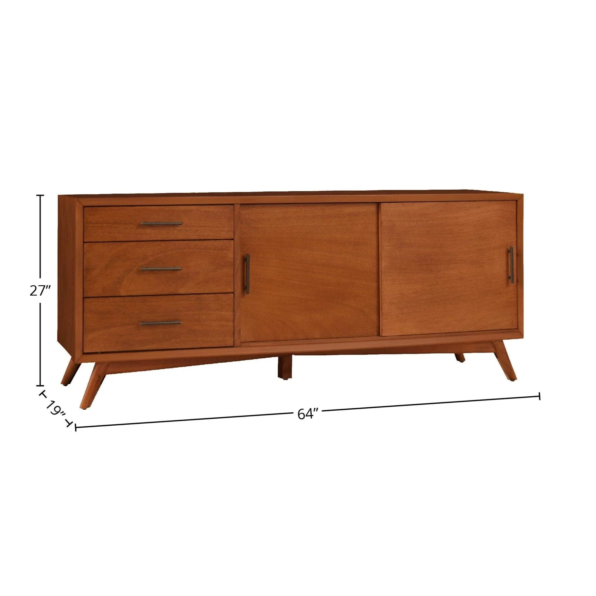 Alpine Furniture Flynn Large TV Console in Acorn Brown
