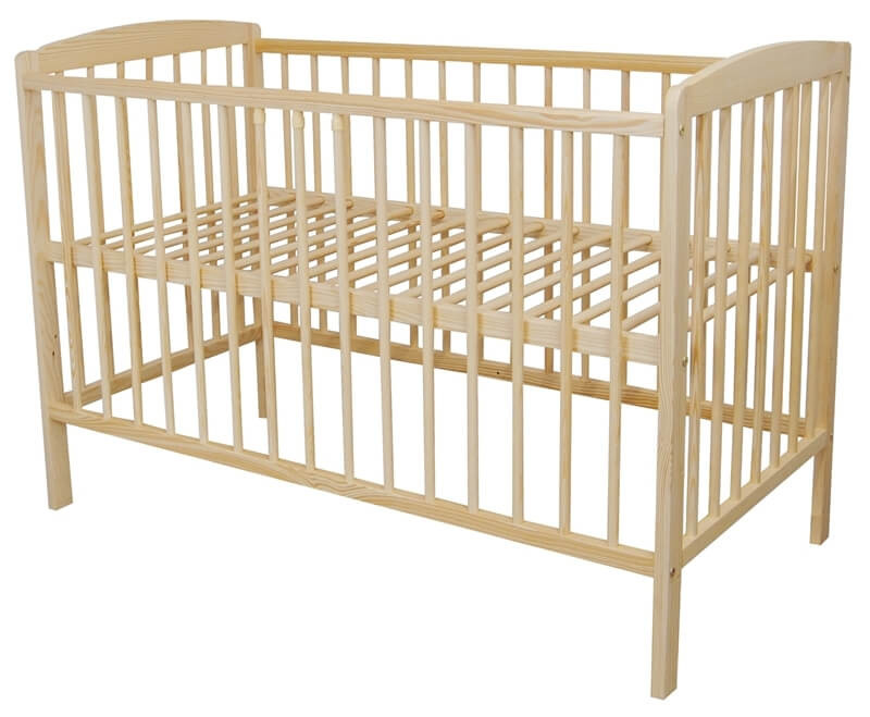Łóżeczko niemowlęce ANDRZEJ 120x60 sosnowe lakier bezbarwny