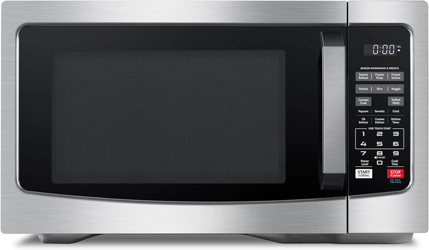 Air Fryer Combo 8-in-1 Countertop Microwave Oven, with Convection, Broil, Odor Removal Mode, 12.4 Position Memory Turntable, Child-Lock, 1.0 Cu.ft, Black Stainless Steel